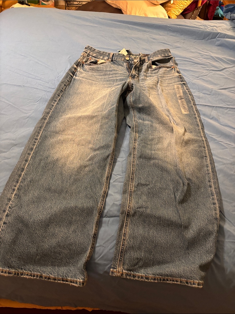 American Eagle Outfitters Light Blue Wide Leg Jeans